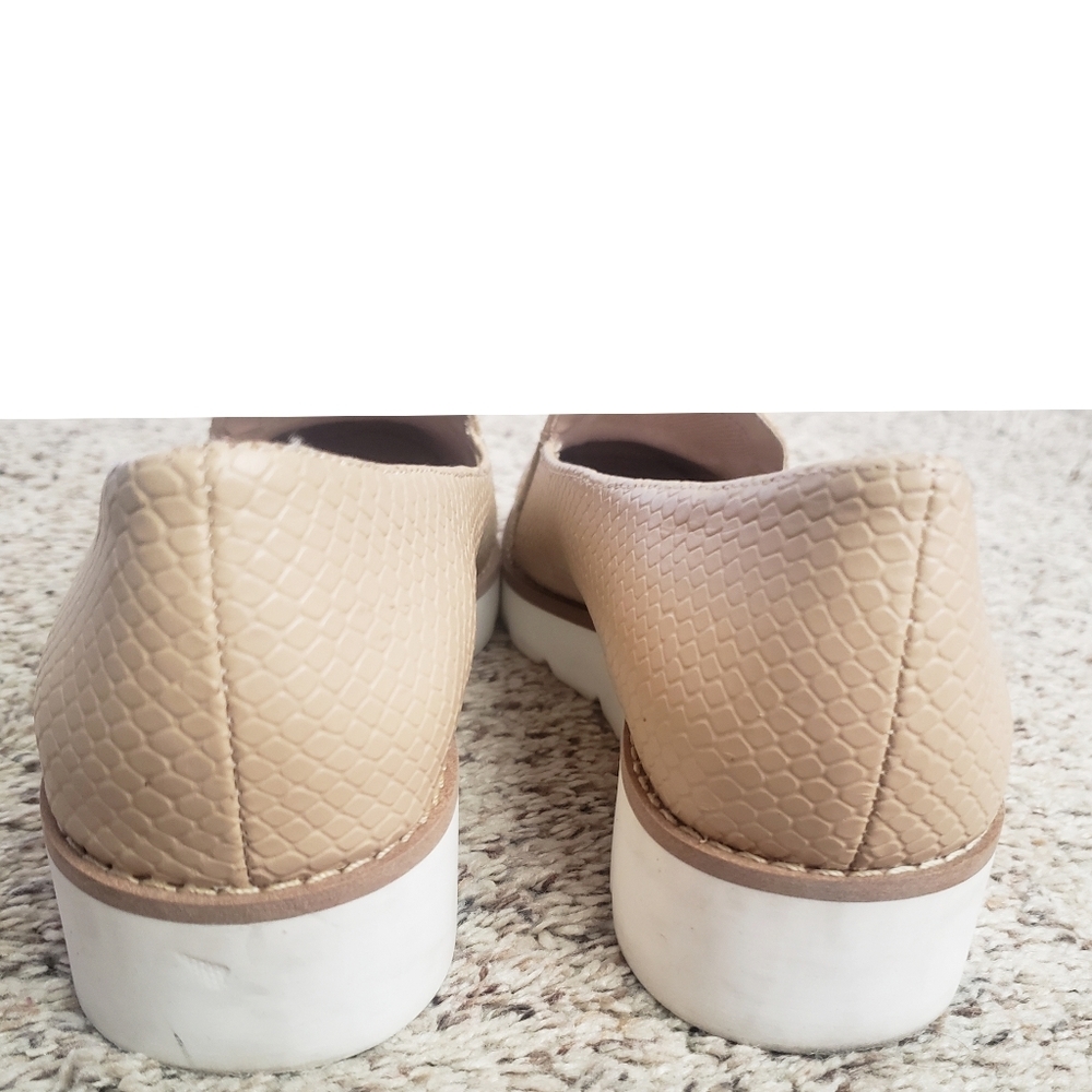 Preston & York Loafer Womens 6.5 Hannah Tan Snake Embossed Shoes Leather Loafers - Picture 10 of 13